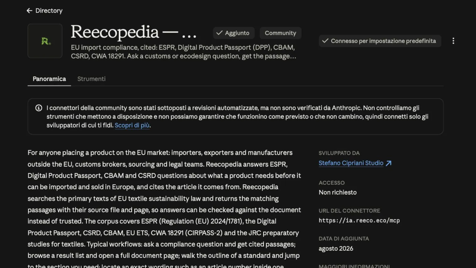 Mūsu rīks Reecopedia tagad ir iekļauts arī Anthropic direktorijā